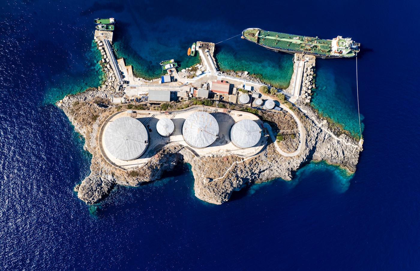 Fuel storage tanks representing water contamination control